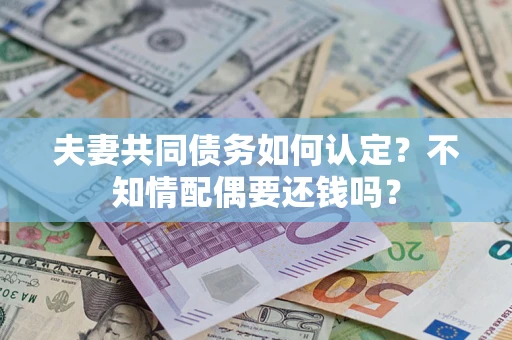 济南夫妻共同债务如何认定？不知情配偶要还钱吗？
