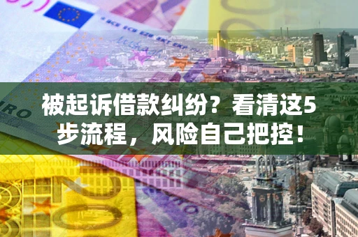 济南被起诉借款纠纷？看清这5步流程，风险自己把控！
